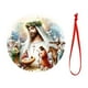 thumbnail image 2 of Belén de madera adorno del árbol de Navidad • Decoración religiosa de 3,14 pulgadas • Belén tallado a mano • Regalo sagrado de la Navidad, 2 of 9