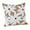 White, variant on Fennco Styles Poinsettia Holiday Flower Design Cotton Jute Throw Pillow 18"W x 18"L