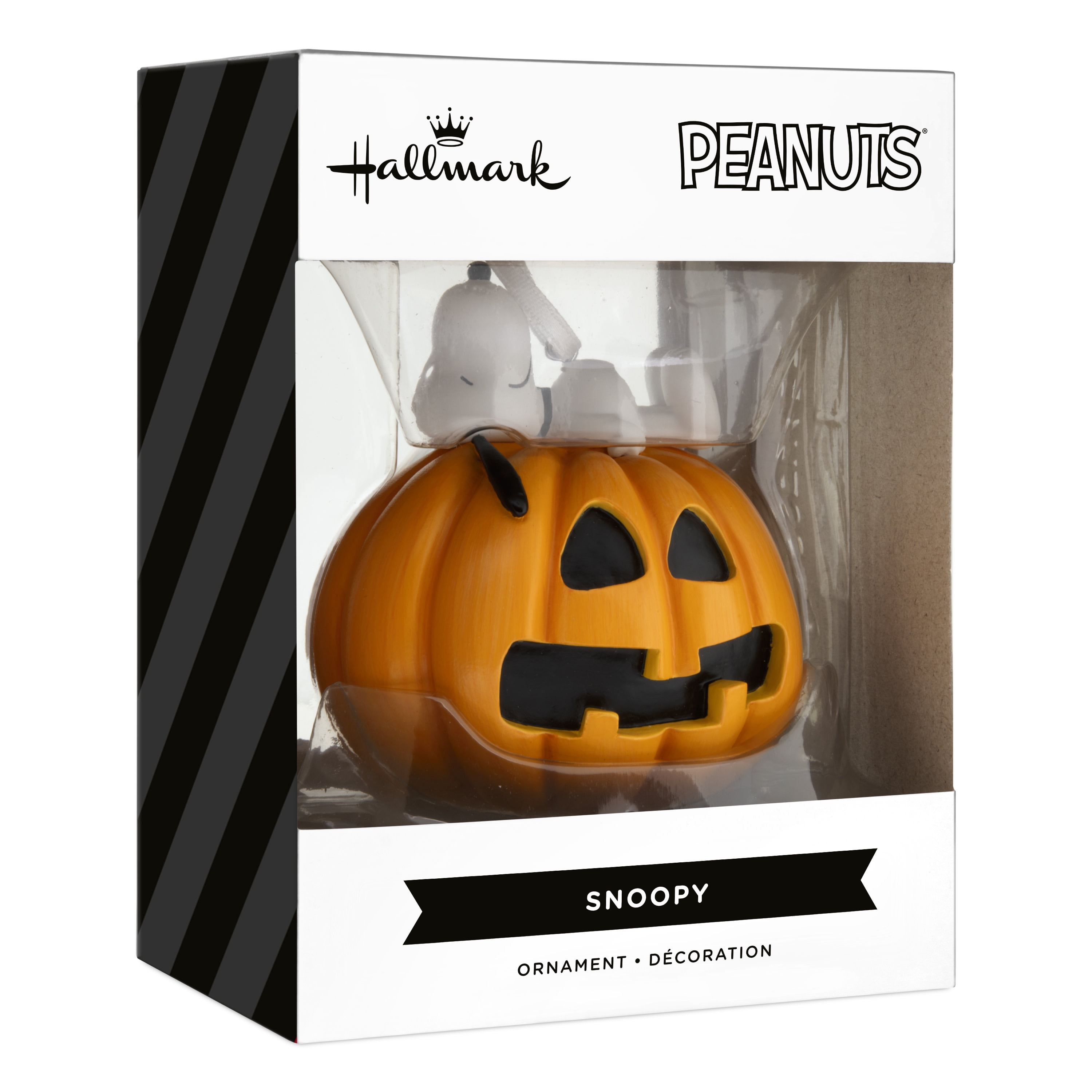 Hallmark Halloween Ornament (Peanuts Snoopy on Jack-o'-Lantern), 1 Count
