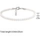 thumbnail image 5 of Tobilleras para mujer, pulseras de pie con perlas de imitación a juego, collares de cuentas redondas, estrellas de metal, joyería para tobillos (blanco), 22 centímetros --- Código de modelo 30367, 5 of 5