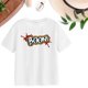 thumbnail image 5 of Camiseta de manga corta para mujer, ropa de calle elegante de dibujos animados de verano, camisetas con cuello redondo para vacaciones, compras en la Blanco, 5 of 9
