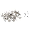 thumbnail image 5 of Uxcell 0.43''x0.67'' Clavos de tapicería con cabeza plana para muebles, tono plateado de hierro, 50 piezas, 5 of 5