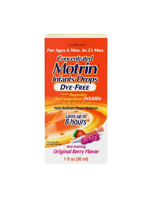 Infants' Motrin Liquid Medicine Drops with Ibuprofen, Berry, 1 fl. oz