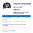thumbnail image 2 of Front Left Driver Side Wheel Bearing Hub Assembly - Compatible with 2011 - 2017 Toyota Sienna FWD 3.5L V6 2012 2013 2014 2015 2016, 2 of 2