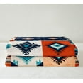 thumbnail image 3 of Southwestern Ethnic Throw Blanket for Couch Baby 30"X40" Western Boho Sherpa Throw Blanket Native Tribal Aztec Hippie Fleece Blanket Exotic Bohemian Fuzzy Blanket Teal Orange Geometric Diamond Print, 3 of 6