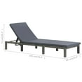 thumbnail image 2 of vidaXL Sun Lounger with Cushion Poly Rattan Anthracite, 2 of 5