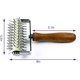 thumbnail image 3 of Rollo de rejilla para pizza de tartán de 1 pieza, rollo de cuchillo para pizza de acero inoxidable para bricolaje, rodillo para pizza de madera para galletas, pan, pasteles, pizza y tartas Sailing  Electrónica, 3 of 5