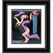 Ernst Ludwig Kirchner 2x Matted 20x24 Black Ornate Framed Art Print 'Dancing Female Nude, Gret Palucca'