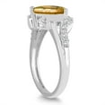 thumbnail image 2 of SZUL Women's Pear Shaped Citrine and Diamond Ring in 10K White Gold, 2 of 5