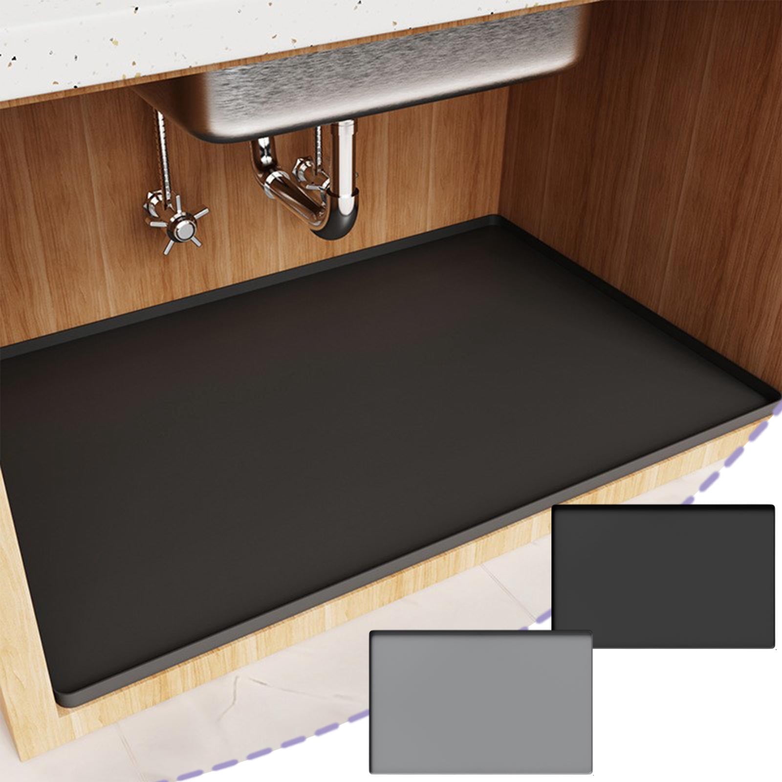 TTJ Silicone Mat Drying Matt Kitchen Counter Mat for Under Sink 34 X 22in for Bathroom Kitchen Cabinets Easiest To Clean Under Shelf Liner NonSlip EcoFriendly Drip Tray