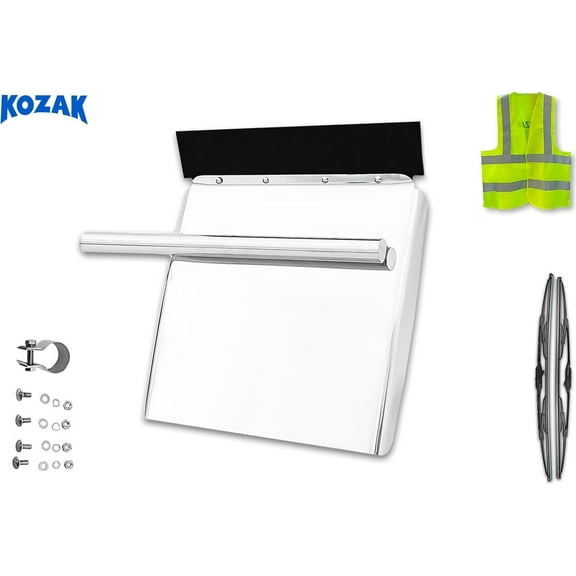 Kozak Quarter Fender Stainless Steel 24" x 24" Passenger Right Side for Semi Trucks