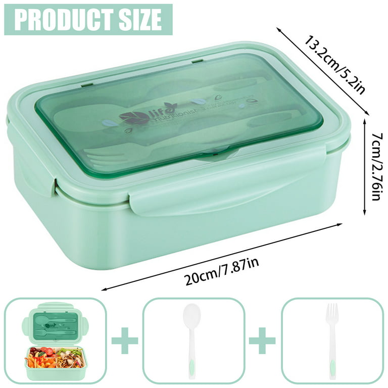 MOCOPO Bento Box for Adults, 1200ML 3 Compartments Lunch Box with Utensils,  Leakproof BPA-Free Healthy Lunch Container for Kids & Students, Microwave