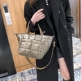 thumbnail image 1 of Women Nylon Shoulder Bag Design Space Padded Messenger Bag Solid Color Handbag, 1 of 7