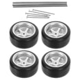 thumbnail image 1 of 1 Set RC Car Toy 1/64 Tire Vehicle Model Hollow Wheel Replacement Car Tire Wheel, 1 of 2