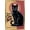 Gold Framed Version, variant on Andreas Magnusson - Chat Noir Wall Poster, 22.375" x 34" Framed
