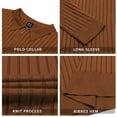 thumbnail image 5 of GENTS BLISS Polo Shirts for Men Casual Long Sleeve Mens Shirts Zipper Ribbed Knit Shirt, 5 of 6