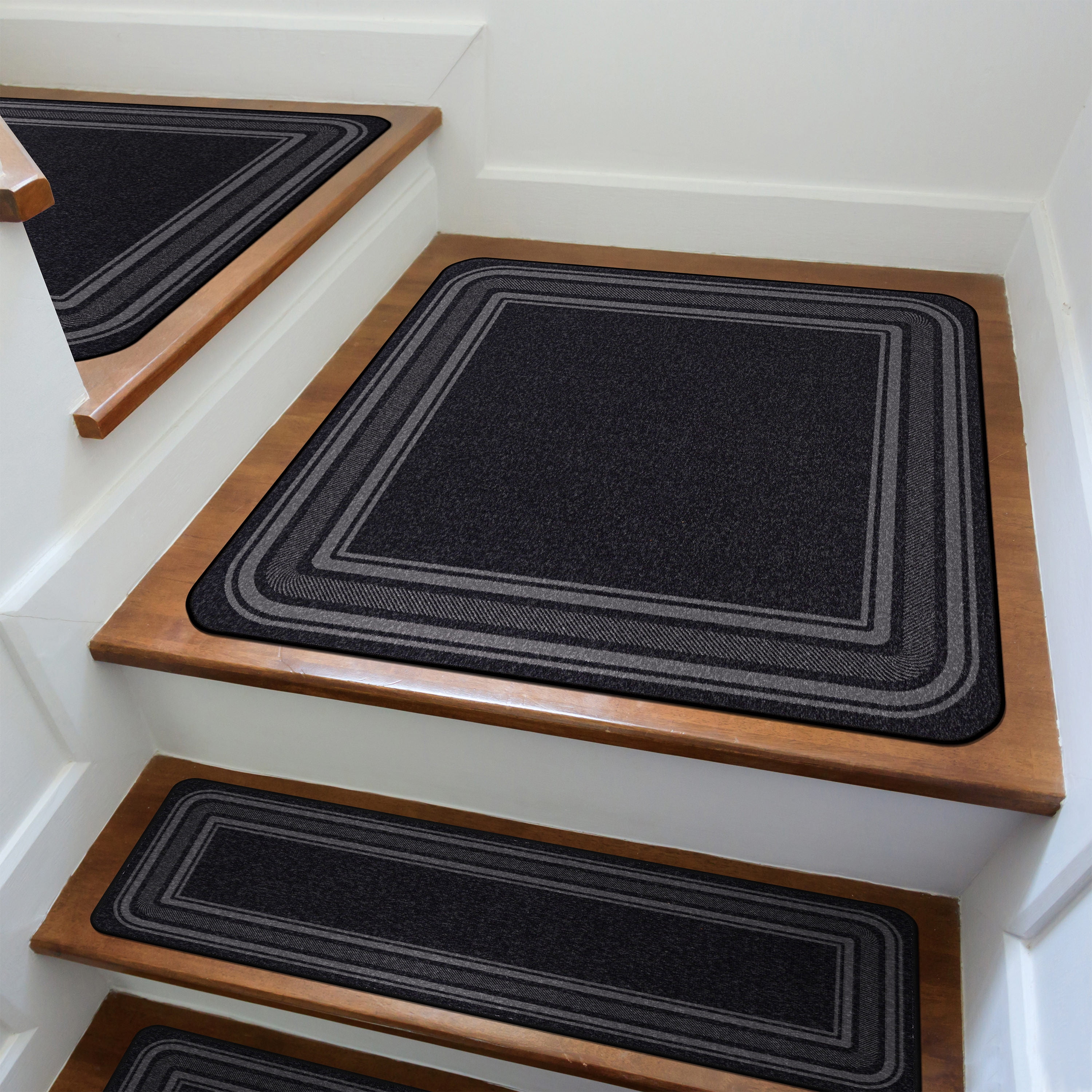 Gray Stair Treads Set of 14 Indoor Non Slip/Skid Rubber Mats Pads Carpet Rugs 