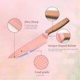 thumbnail image 4 of Kitchen Knife Set, 6 Pieces Professional Knife Set for Kitchen, Ultra-Sharp Stainless Steel Chef Knife Set with Universal Knife Block, Perfect Gifts for Mom Wife Girl (Pink), 4 of 7