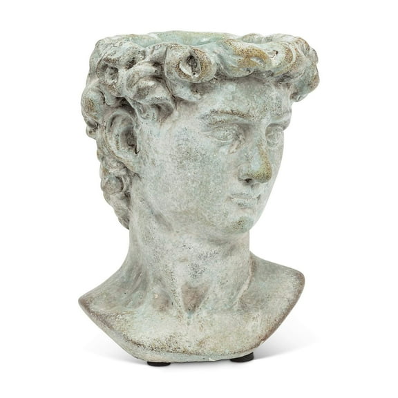 Abbott Collection 27-DAVID-580-XS Xs Male Head Planter-6" H, Grey