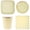 Yellow, variant on 8 sets of Yellow paper tableware sets, disposable dessert plates suitable for birthday parties, gatherings, tea parties and wedding decorations