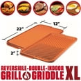 Gotham Steel XL Reversible Grill and Griddle Stovetop Pan Family Size