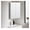White, variant on 24" Bathroom Corner Medicine Cabinet W/Mirror, Single Door Bathroom Nature Wall Mount Mirror Cabinet, Hanging Triple Shelf Storage Cabinet Opens Left to Right