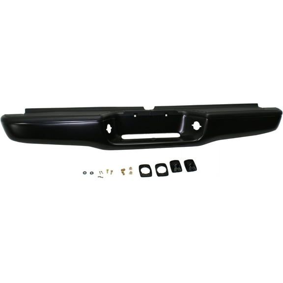Step Bumper Compatible with Toyota Tacoma 1995-2004 Assembly Painted Black Steel Fleetside All Cab Types