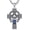 A-Claddagh Cross(Blue Stone), variant on Statue of Liberty Cross Necklace for Men Women 925 Sterling Silver American Flag Cross Pendant Patriotic Jewelry Independence Day Jewelry Gifts