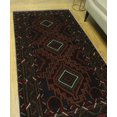 thumbnail image 2 of Balochi Mansour Eggplant/Blue-Grey Rug, 3'9" x 7'2", 2 of 9