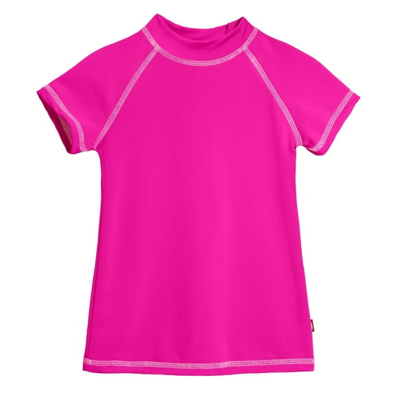 Girls UPF 50  Short Sleeve Rashguard | Hot Pink