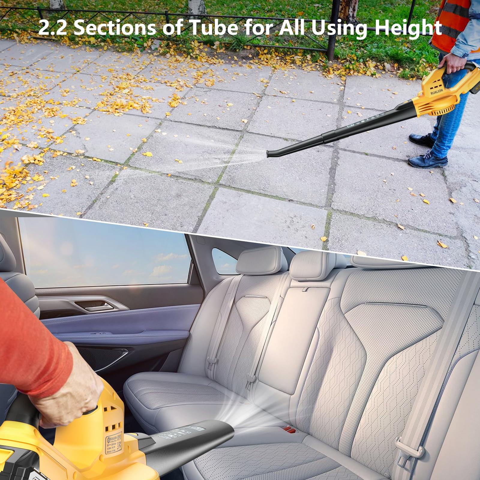 Leaf Blowers Battery Powered: 290CFM 135MPH Leaf Blower Cordless with Battery & Charger for Lawn Care | Patio | Garage