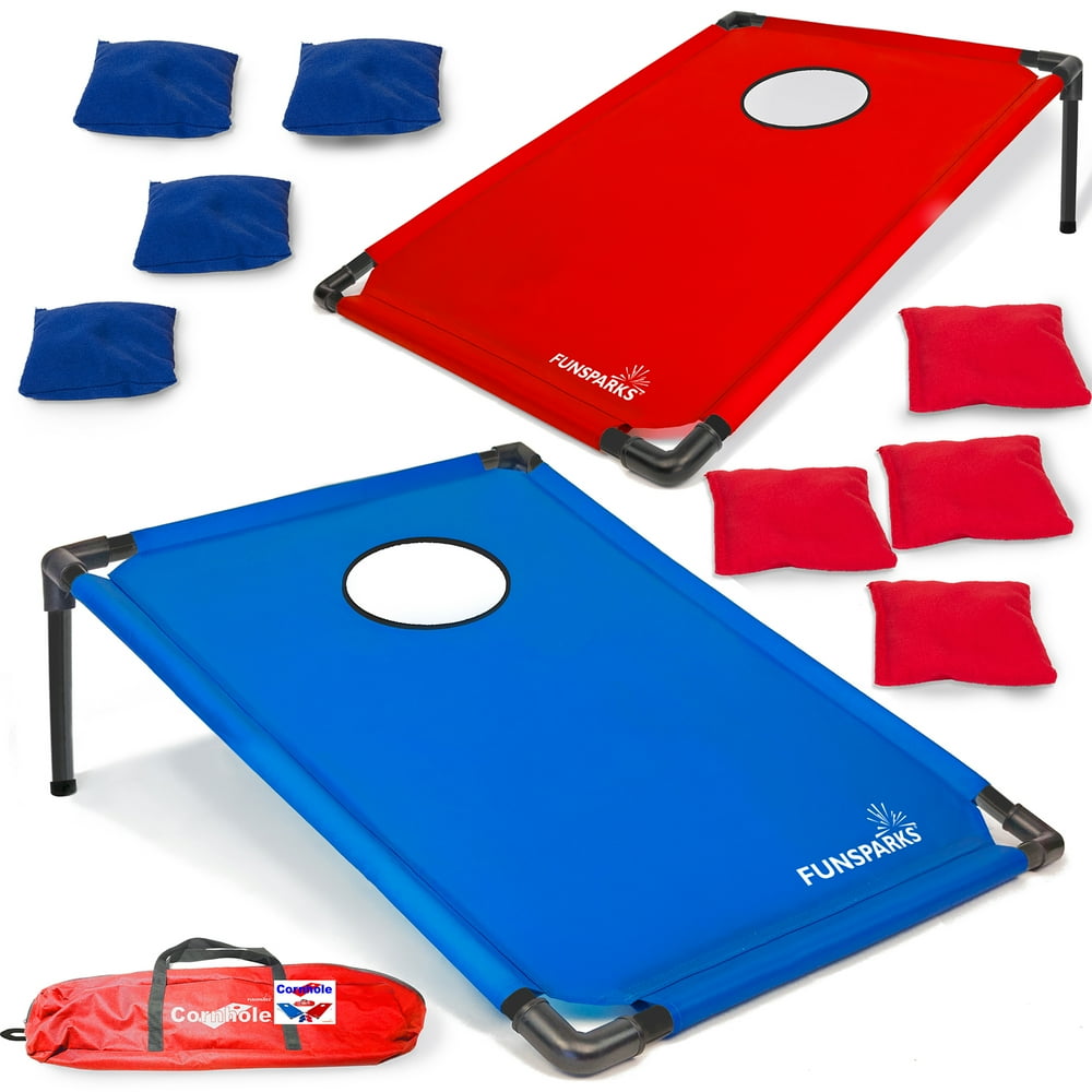 Funsparks Portable Cornhole Game Bean Bag Toss Game Set Indoor