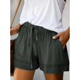 thumbnail image 5 of New Models Drawstring Elastic Waist Shorts, Casual Comfortable Shorts With Pockets For Summer, Women's Clothing, 5 of 5