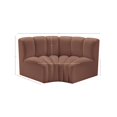 thumbnail image 3 of Meridian Furniture Arc Cognac Vegan Leather Modular Sectional, 3 of 11
