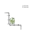 thumbnail image 3 of 2.60 Carat T.G.W. Green Amethyst Gemstone Earring, 3 of 3