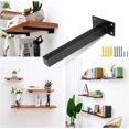 thumbnail image 5 of Matte Black Finished Floating Shelf Bracket, Invisible Design Easy To Install for Shelves, Wine Racks, Offices, Garages (Pack Of 4), 5 of 5