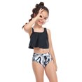 thumbnail image 3 of Faithtur Family Matching Swimwear Mom and Daughter Patchwork Bra Ruffled Tops with Briefs Beachwear, 3 of 7