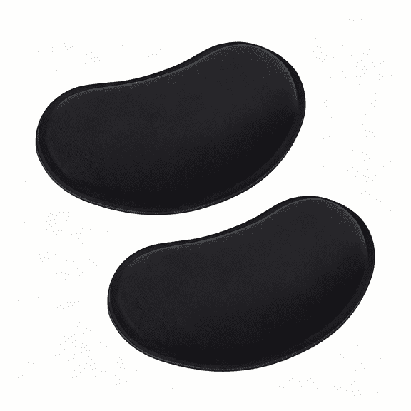 GJX Wrist Rest for Mouse,Ergonomic Memory Foam Wrist Cushion Support Pad,Mouse Wrist Pad with Non-Slip Base for Typing Pain Relief,Office,Home,Gaming,Computer,Black,2Pcs