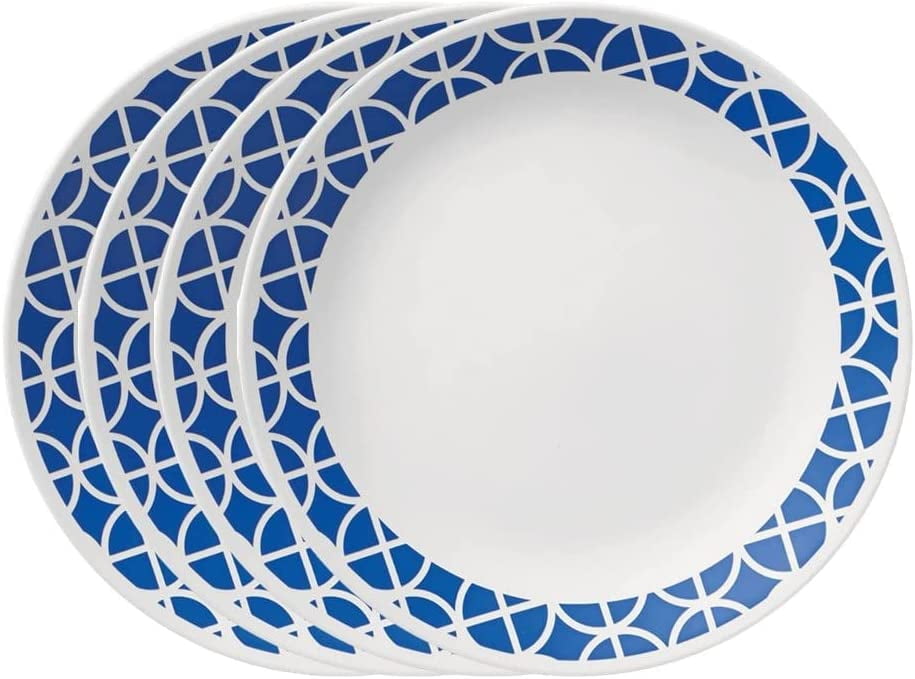 Corelle Vitrelle 4 Pack 10.25" Glass Dinner Plates, Chip & Crack ...