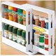 thumbnail image 1 of Xiao Hua Estante para especias, dos estantes de dos niveles, estante giratorio para tarros de especias, organizador de cocina doble, estante giratorio para especias., 1 of 5