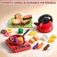 thumbnail image 4 of LINXUXIE 71Pcs Kids Kitchen Toy Accessories,Toddler Pretend Cooking Playset with Play Pots,Learning Gift for Girls,Boys, 4 of 7