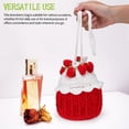 thumbnail image 2 of Bolso de crochet con fresas Bolso de punto Bolso de fresas Bolso cruzado de crochet Bolso con cordón, 2 of 7