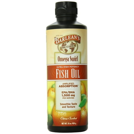 UPC 705875600293 product image for Fish Omega Swirl Citrus Sorbet High Potency Barlean's 16 oz Liquid | upcitemdb.com