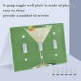thumbnail image 3 of Yayeee Toggle Light Switch Wall Plate 2-Gang 4.56"x4.48" Decorative Outlet Cover, Green Lemon Juice, 3 of 7