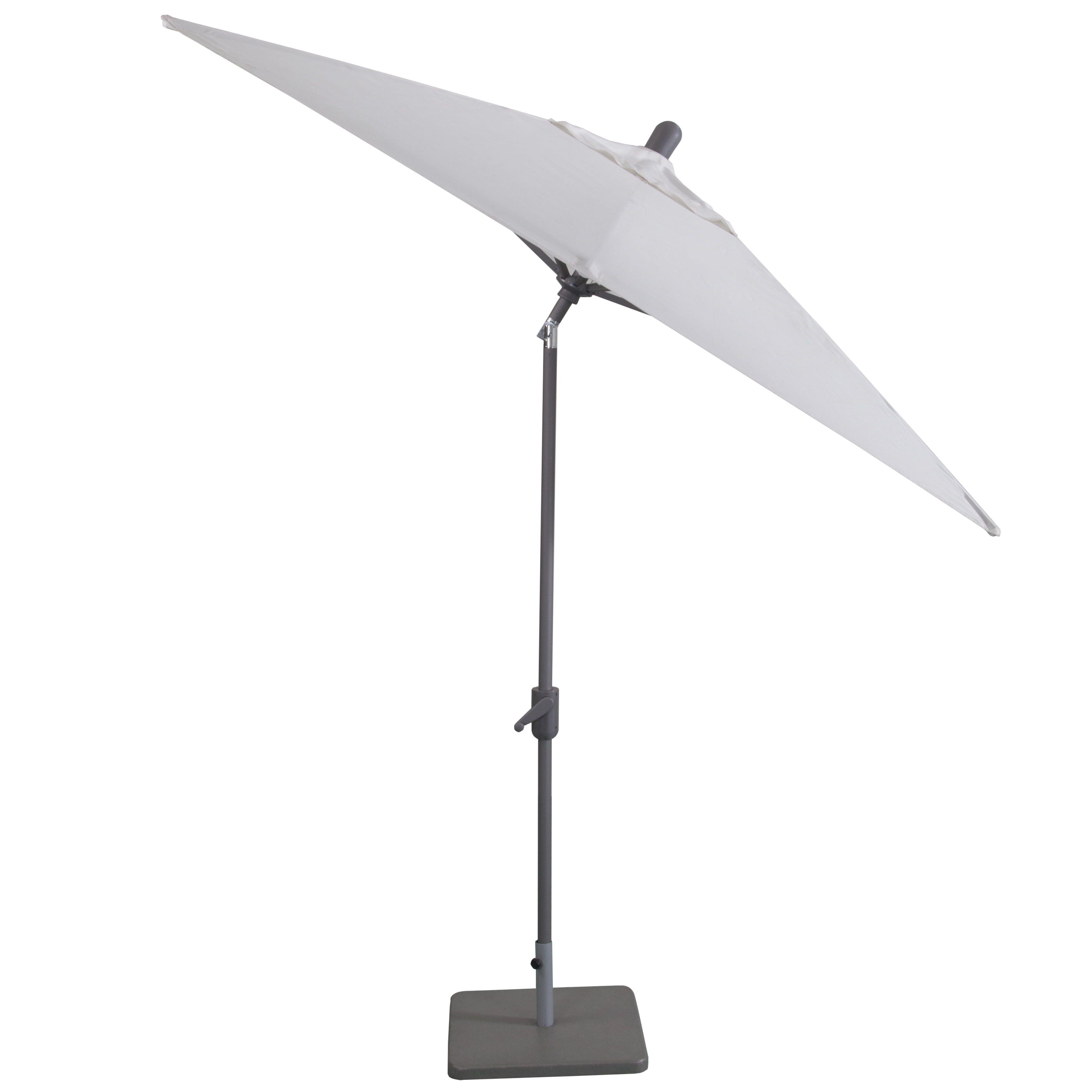 Amauri Outdoor Living - Laguna Cove 10' x 6.5' Rect Auto TiltMarket Umbrella, Starring Grey Frame, Sunbrella Natural Shade