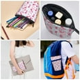 thumbnail image 4 of Lsque Seahorse and Starfish Pattern Telescopic Pencil Bag Pen Holder Stationery Case, Stand-up Retractable Transformer Bag Organizer, 4 of 6