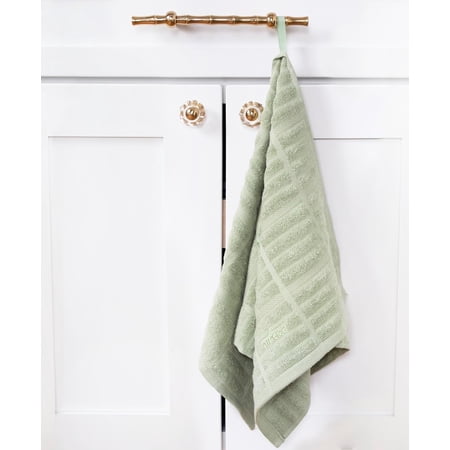 YILOSF-Solid Kitchen Towels: Highly Absorbent Super Soft Long Lasting - 100% Cotton 17 x30 Tea Towels for Cleaning & Drying Dishes Pans Glassware or Countertops (2-Pack) Fennel