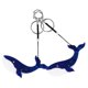 thumbnail image 5 of Whale Keychain Pendant Acrylic for Bags Dark Blue Animal Theme Key 2Pcs, 5 of 5