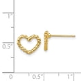 thumbnail image 3 of 14K Yellow Gold Earring Button Women'S 9 mm 10 Heart Post Earrings, 3 of 3