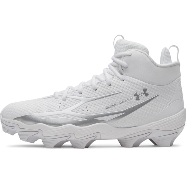 Botas de fútbol Under Armour talla 11 blanco/plata metálico